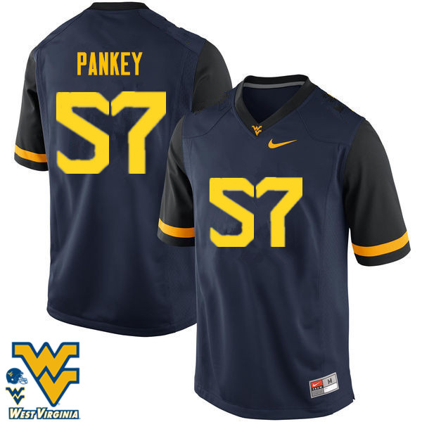 Men #57 Adam Pankey West Virginia Mountaineers College Football Jerseys-Navy